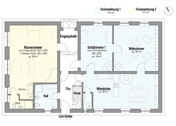 公寓 Alte Schule Brandenburg *